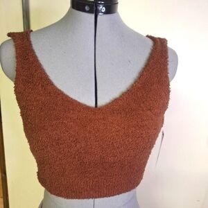 HMS Brown Cropped Top Size Med